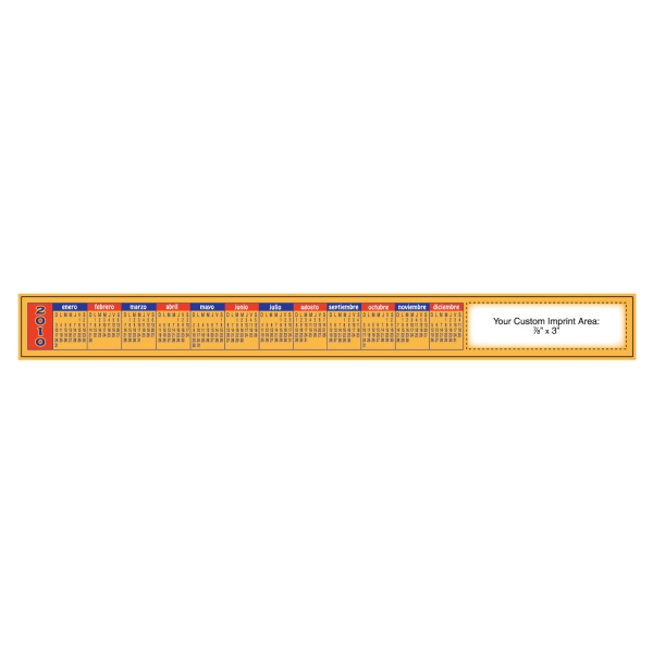 Spanish Blue/ Orange Keyboard Calendar made of 4 mil. vinyl... from ASI 68480 ZZ OLD/Drop - Magna-Tel Inc / Magna-Tel 