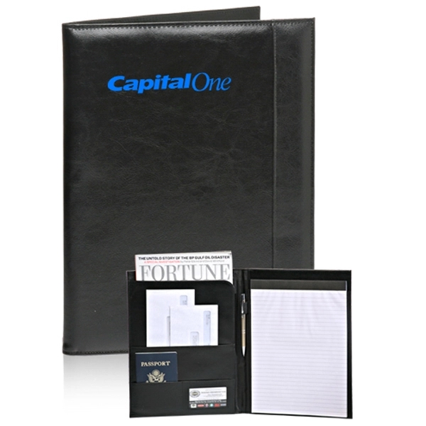 Writers leatherette padfolio with 20 pages memo pad and card slots.... from ASI 39552 BEL Promo