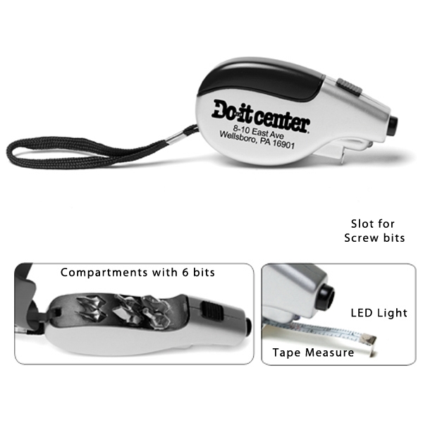 Ergo - 6 bit ergo tape measure tool kit with white... from ASI 62660 Innovation Line / Innovation Line