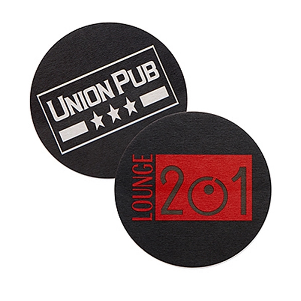 White 60 pt. (1.5 millimeters) pulp board coaster, 3 1/2".... from ASI 31490 Admatch Corporation / Admatch-Regal