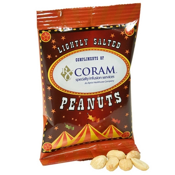 1/2 oz of honey roasted peanuts. Make great hand outs.... from ASI 82351 Richard's Gourmet Coffee Co / Richard's (R) Gourmet Coffee
