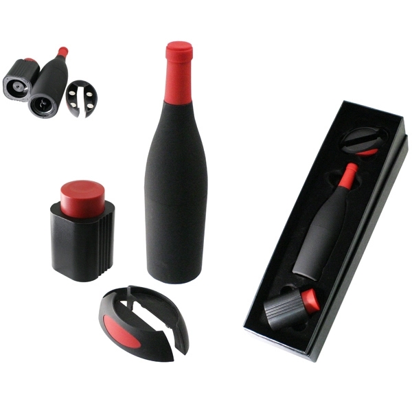 3 Piece wine set. Includes corkscrew, foil and vacuum pump.... from ASI 73010 Natico Originals Inc / Natico Originals