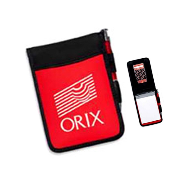 Pop 2 Jot - Suede-touch jotter pad with calculator.... from ASI 77350 ZZ OLD - Perfect Promotional Products / Perfect Line