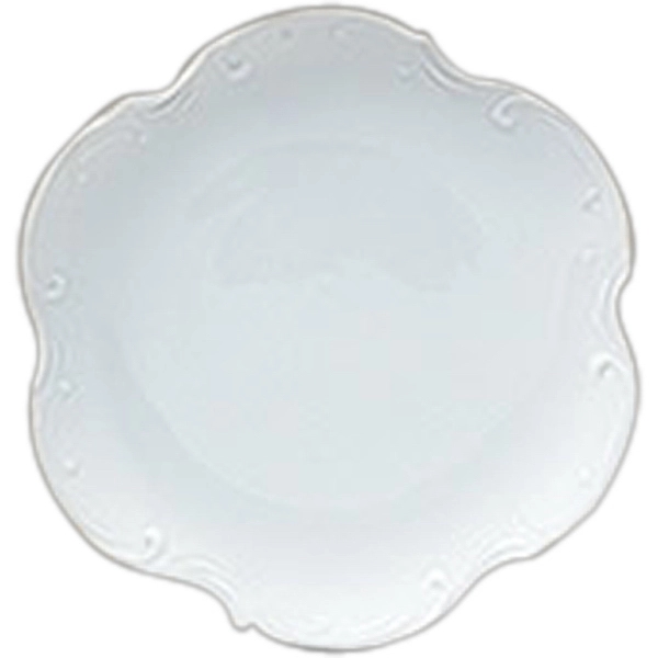 Porcelain plate with scrolled edge.... from ASI 68878 Mar's Line / Mar's Promotions / MAR's Line Mars China Collection