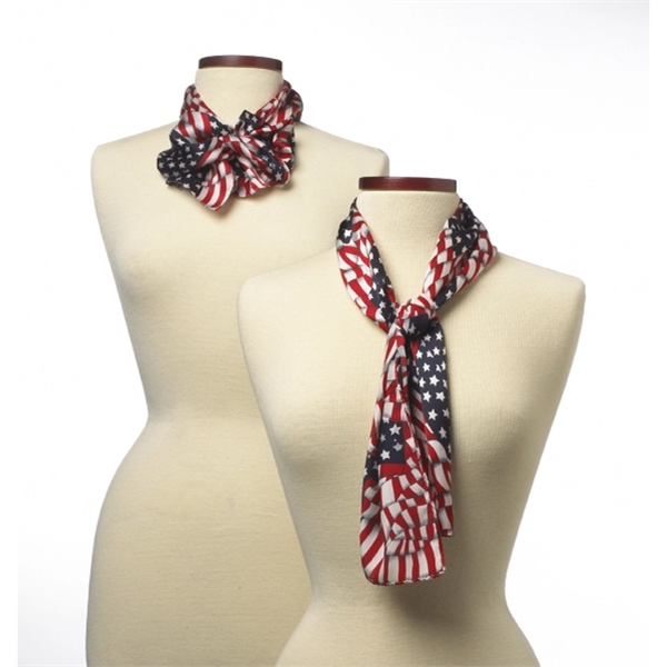 Wavy flag silk ladies scarf.... from ASI 98085 Wolfmark