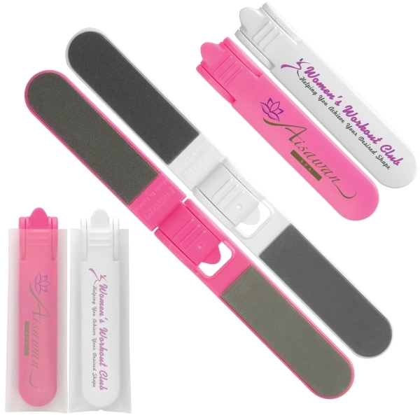 Folding nail file with clear sleeve.... from ASI 62190 Illini