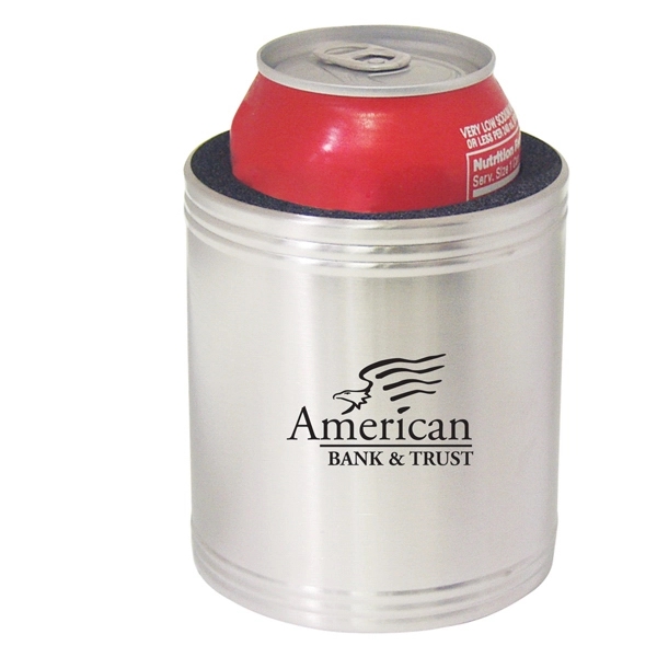 Stainless steel can holder with foam rubber insulation.... from ASI 31570 Advantage Industries / AdVantage Line®