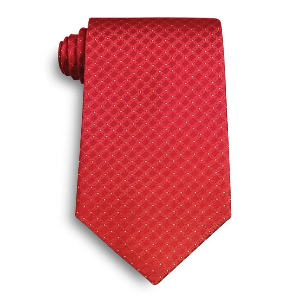 Red Felton Collection tone on tone woven silk tie.... from ASI 98085 Wolfmark