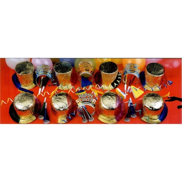 Tri-tone party pak for 50 people with top hats, derbies and... from ASI 63090 Jacobson Hat Co Inc / J Hats®