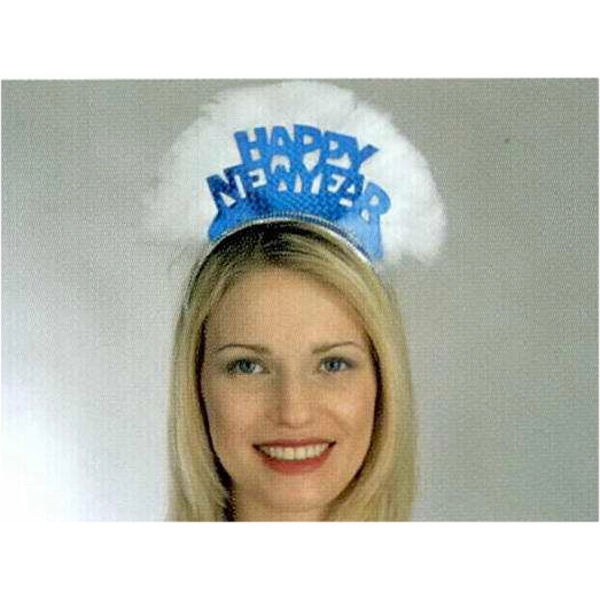 Happy new year prismatic tiara with white feathers.... from ASI 63090 Jacobson Hat Co Inc / J Hats®