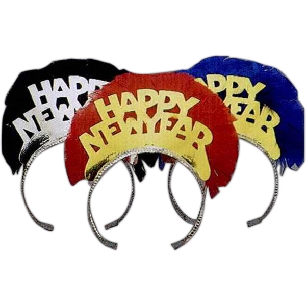 Happy New Year Prismatic Tiara with assorted feather.... from ASI 63090 Jacobson Hat Co Inc / J Hats®