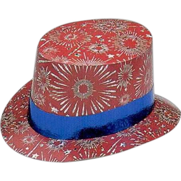 Foil top hat with fire works design.... from ASI 63090 Jacobson Hat Co Inc / J Hats®