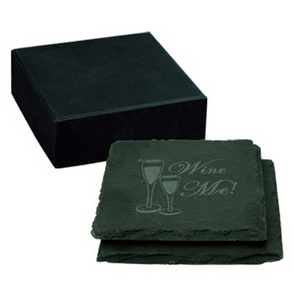 SQUARE SLATE COASTER (Set of 2).... from ASI 98766 Yanlee Trading Co Ltd / Delite Promotional Products