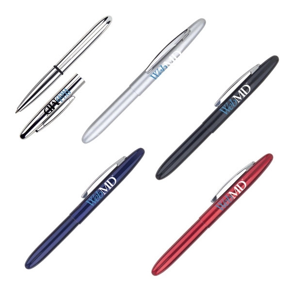 Solid brass construction with cap-off ballpoint mini pen action.... from ASI 40544 Binaco / Binaline