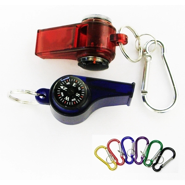 Whistle with compass thermometer and carabiner... from ASI 74585 Nu Promo International / Nu Promo Line