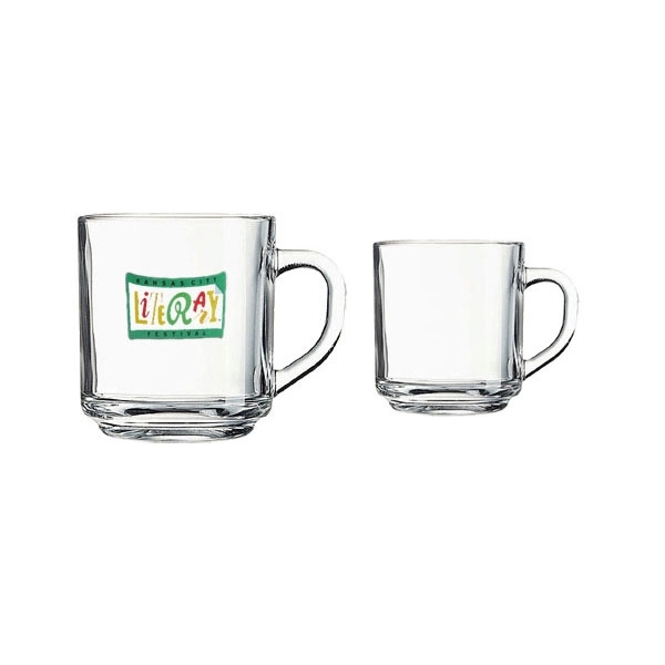 Stackable 10oz Handy glass mug. Stackable! Spot color process.... from ASI 80093 Pyrographics / Pyrographics Line