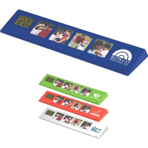 Picture frame ruler bar with clock, 8".... from ASI 90305 ZZ Merged - Sweda Company LLC / Sweda 