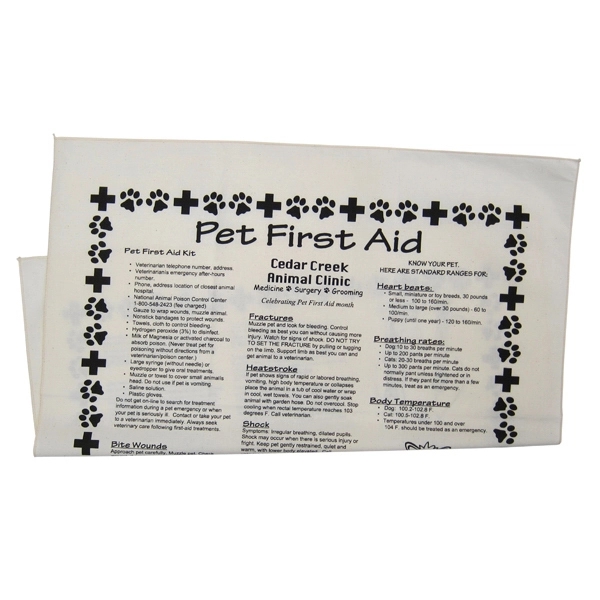 22" x 22" cotton square-shaped bandana with a variety of helpful... from ASI 92980 WOV-IN® / Promopet