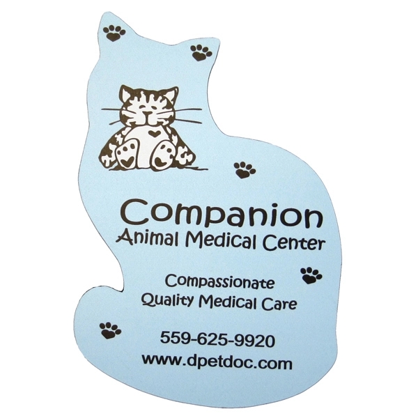 Cat shaped 30 mil outdoor magnet measuring 2.88" x 4.25" and... from ASI 92980 WOV-IN® / Promopet