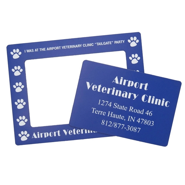 Two-piece magnet set featuring a magnetized photo frame and inside, removable... from ASI 92980 WOV-IN® / Promopet