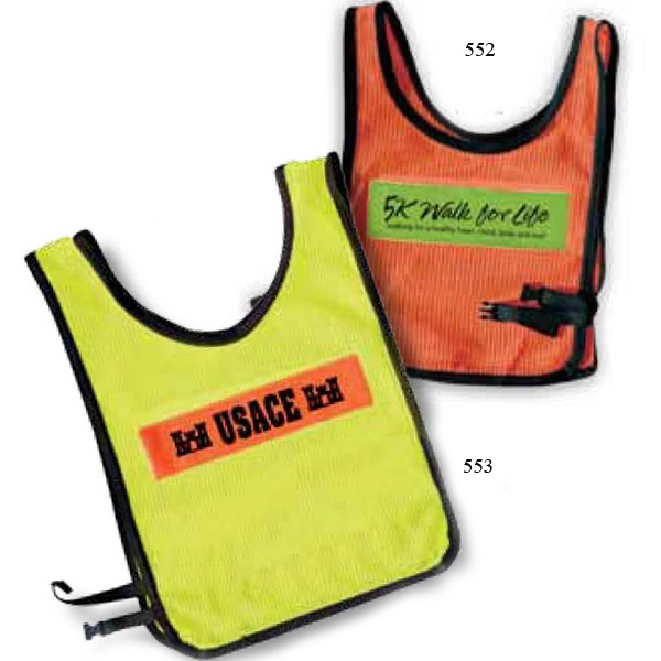 Imprinting on one side -  Safety vest with reflective areas.... from ASI 81233 ZZ Old - Reflectix by Fey / Reflectix 
