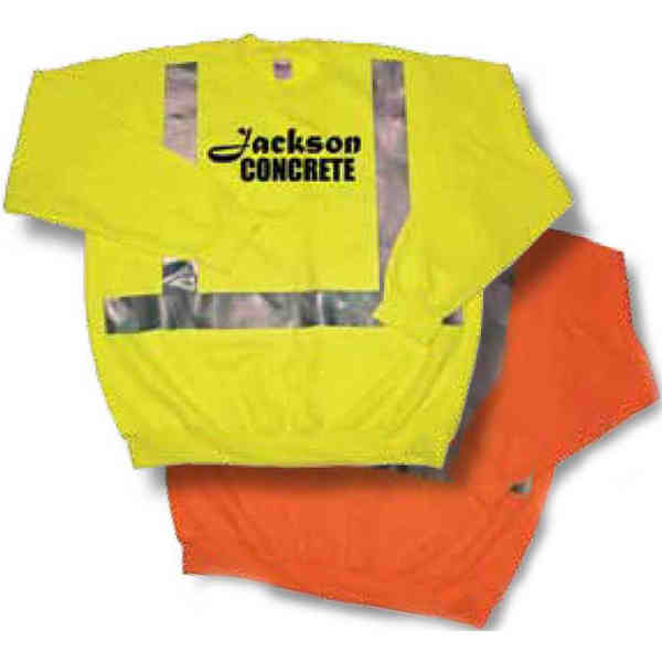 Visibiliti  - 2 Imprints - 2XL-3XL - High visibility sweatshirt.... from ASI 81233 ZZ Old - Reflectix by Fey / Reflectix