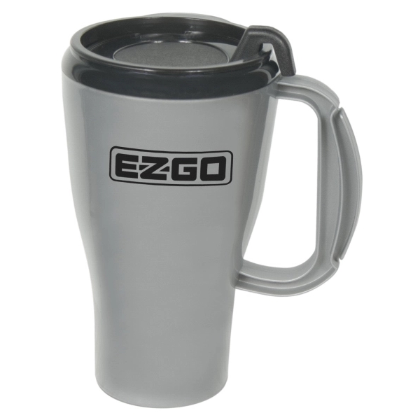 16oz. double-wall insulated polypropylene Omega Mug. Includes spill-resistant, snap-on lid with... from ASI 73871 Next Promotions LLC