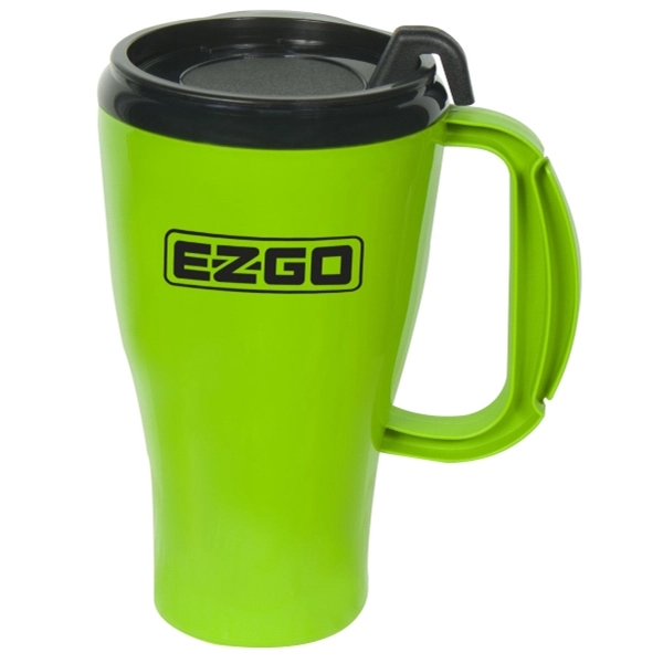 16oz. double-wall insulated polypropylene Omega Mug. Includes spill-resistant, snap-on lid with... from ASI 73871 Next Promotions LLC