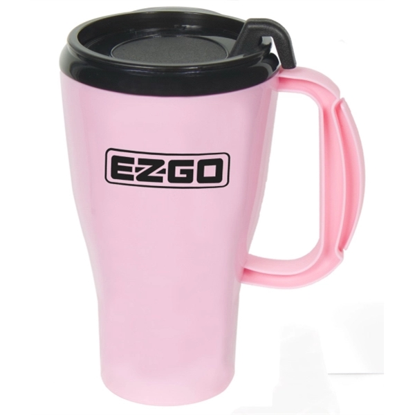 16oz. double-wall insulated polypropylene Omega Mug. Includes spill-resistant, snap-on lid with... from ASI 73871 Next Promotions LLC