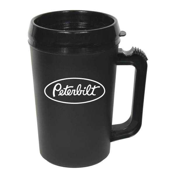 22oz. double-wall insulated polypropylene IM22 Mug. Includes snap-on, drink-thru lid. Top-rack... from ASI 73871 Next Promotions LLC