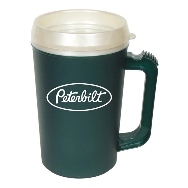 22oz. double-wall insulated polypropylene IM22 Mug. Includes snap-on, drink-thru lid. Top-rack... from ASI 73871 Next Promotions LLC