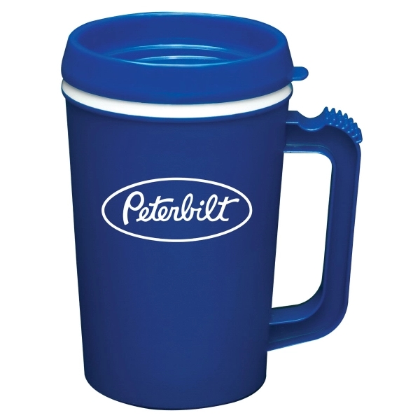 22oz. double-wall insulated polypropylene IM22 Mug. Includes snap-on, drink-thru lid. Top-rack... from ASI 73871 Next Promotions LLC