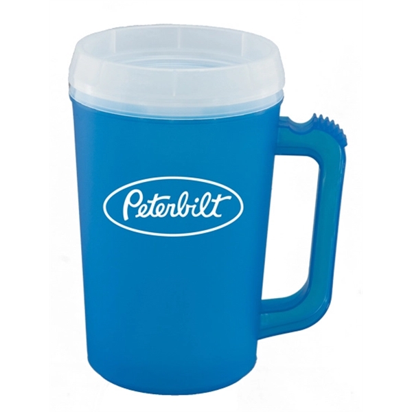 22oz. double-wall insulated polypropylene IM22 Mug. Includes snap-on, drink-thru lid. Top-rack... from ASI 73871 Next Promotions LLC