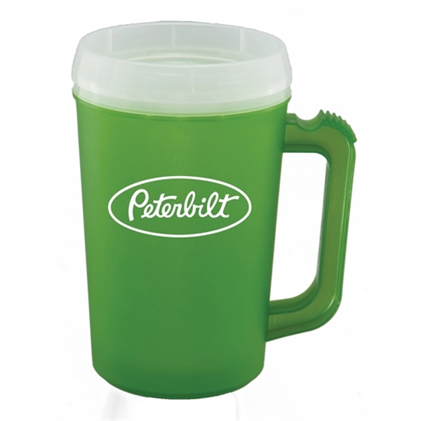22oz. double-wall insulated polypropylene IM22 Mug. Includes snap-on, drink-thru lid. Top-rack... from ASI 73871 Next Promotions LLC