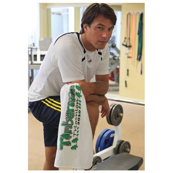 16" x 25" sport towel made of heavyweight, dobby hemmed, terry... from ASI 79750 Pro Towels