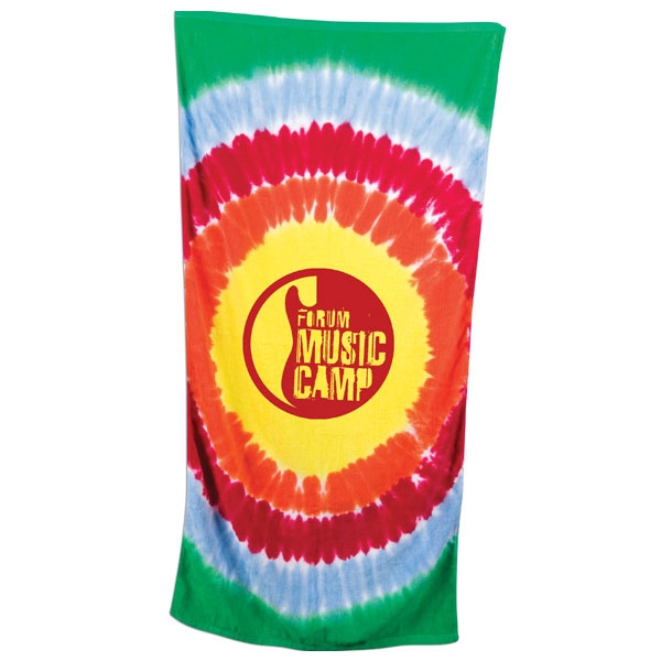 30" x 60" tie-dye styled beach towel.... from ASI 79750 Pro Towels