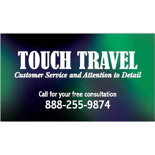 Liquid crystal business card. Card is black until you touch it;... from ASI 91100 ZZ DROPPED -Thermographics / Thermographics