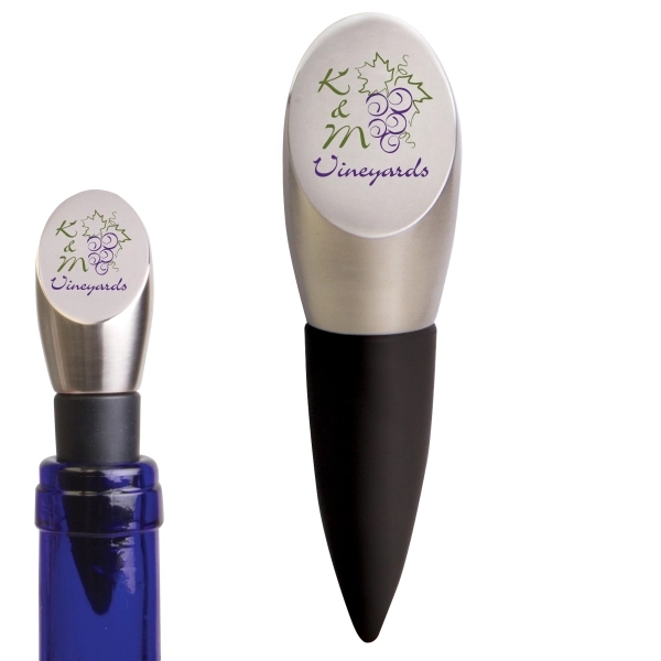 Metal wine stopper with customization.... from ASI 62190 Illini
