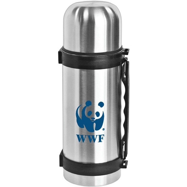 32 oz travel stainless steel vacuum bottle. Lid doubles as a... from ASI 30112 ACE Products / Ace Line
