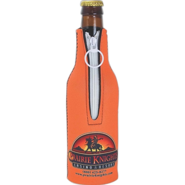 7.625" x 2.125" high-quality neoprene bottle holder with pull-tab zipper and... from ASI 74710 Numo / NUMO