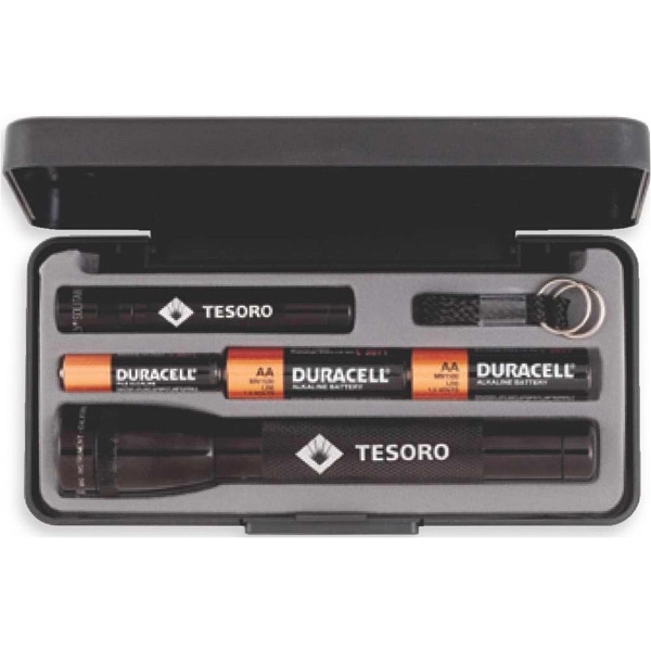 Mag-Lite combination set with two sizes of flashlights, a keyring/lanyard attachment,... from ASI 46170 Compass Industries Inc