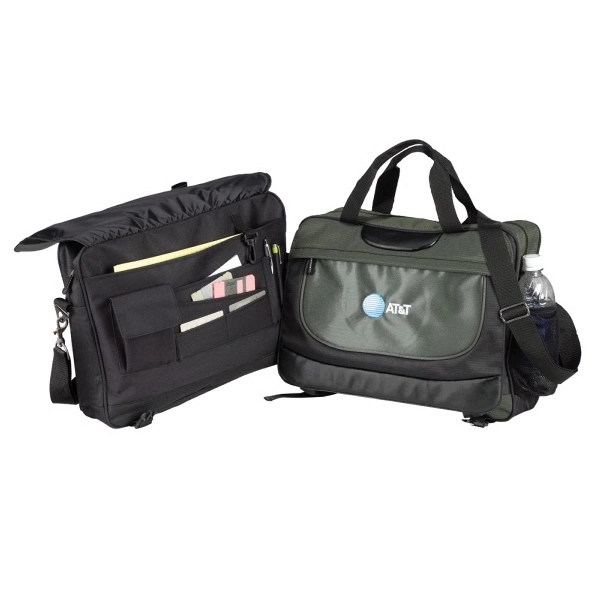 Expandable soft side briefcase made of 420 denier jacquard nylon.... from ASI 57702 GoodHopeBags, Inc.