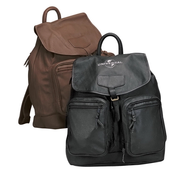 Top grain pigskin backpack with a roomy main compartment and drawstring... from ASI 57702 GoodHopeBags, Inc.