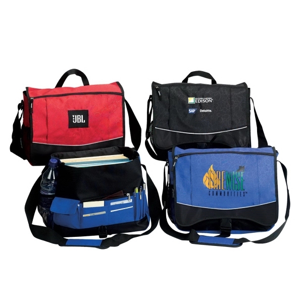Messenger bag made of 600 denier polyester mix with 420 denier... from ASI 57702 GoodHopeBags, Inc.