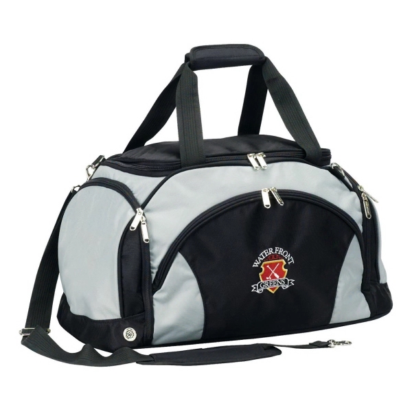 Duffle bag made with mix of 420D Jacquard and 600D Polyester.... from ASI 57702 GoodHopeBags, Inc.