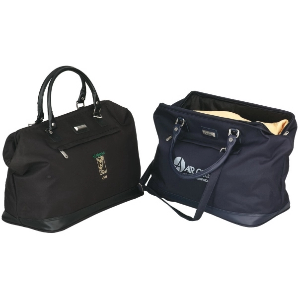 Microfiber satchel luggage bag with wired frame at top opening.... from ASI 57702 GoodHopeBags, Inc.