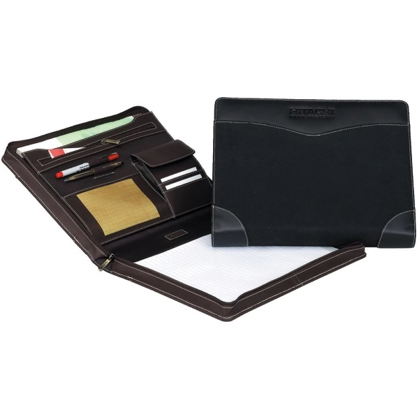 Zip-around padfolio made with supple full grain leather.... from ASI 57702 GoodHopeBags, Inc.