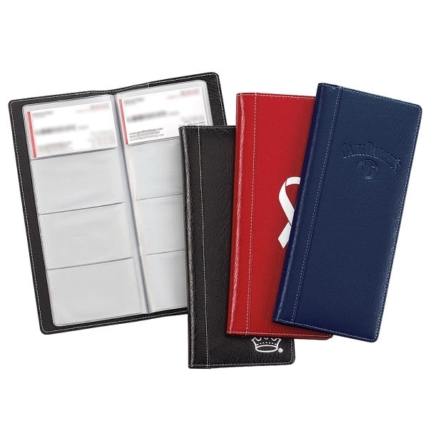 Business card holder. Made with colored bonded leather.... from ASI 57702 GoodHopeBags, Inc.