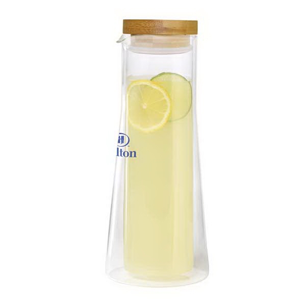 Double wall glass carafe with bamboo lid, 1 L.... from ASI 89320 Starline USA Inc / Starline