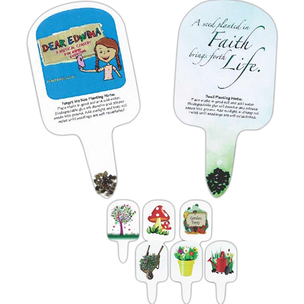 Sprout Tyme - Garden art compostable seed stake.... from ASI 35500 American Greenwood Inc / American Greenwood Line (TM)